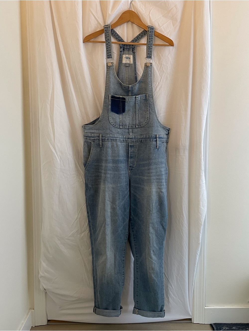 Old Navy Light Blue Denim Overalls - Women's Straight Leg